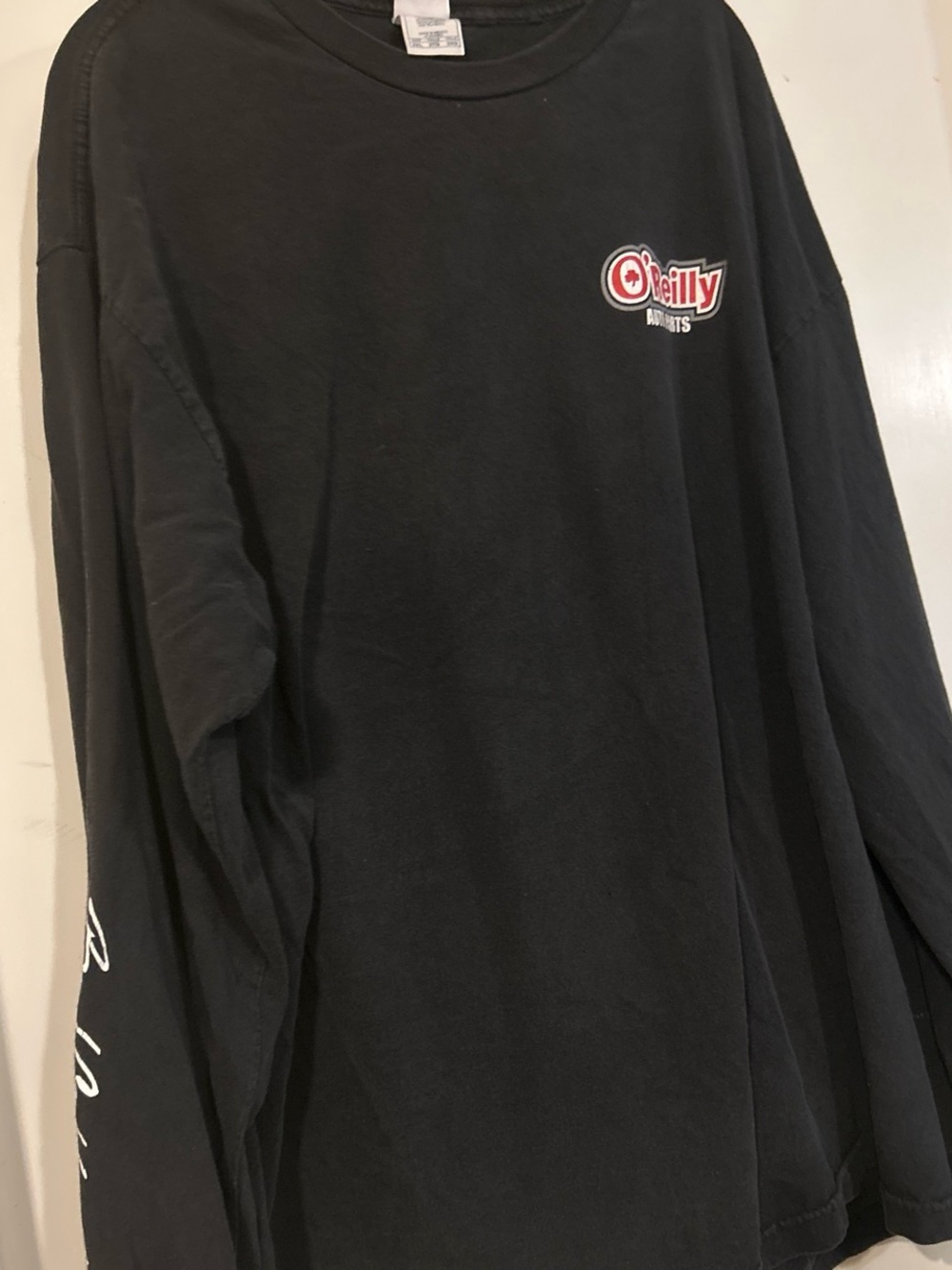 O'Reilly Black Long-Sleeve Logo Tee - Men's